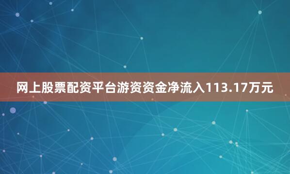 网上股票配资平台游资资金净流入113.17万元