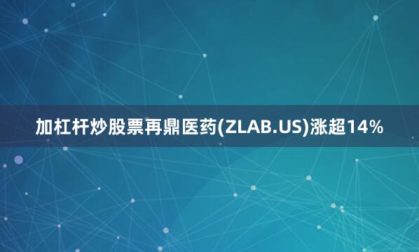 加杠杆炒股票再鼎医药(ZLAB.US)涨超14%